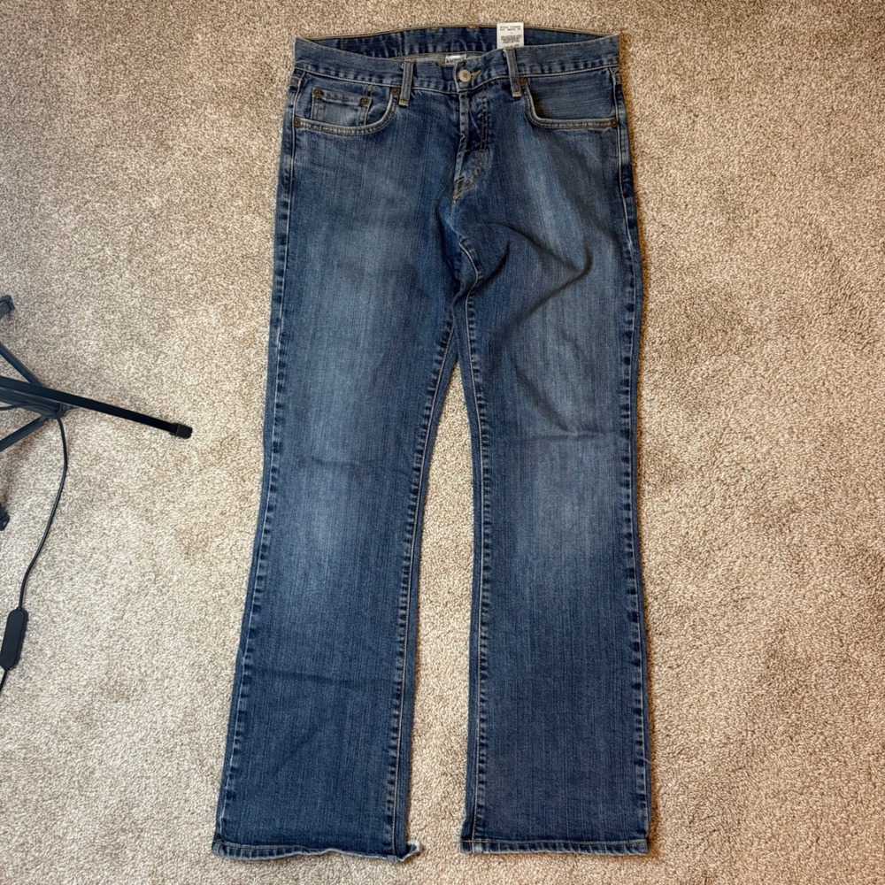 Lucky Brand Dungarees Hendrix Jean Women 30 Blue Bootcut American Made Denim